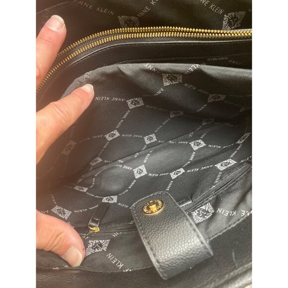 Ann Klein women’s black purse handbag shoulderbag Large SKU 1154 - Picture 8 of 13